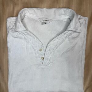 Club Monaco White Casual Button Down Shirt, Size S